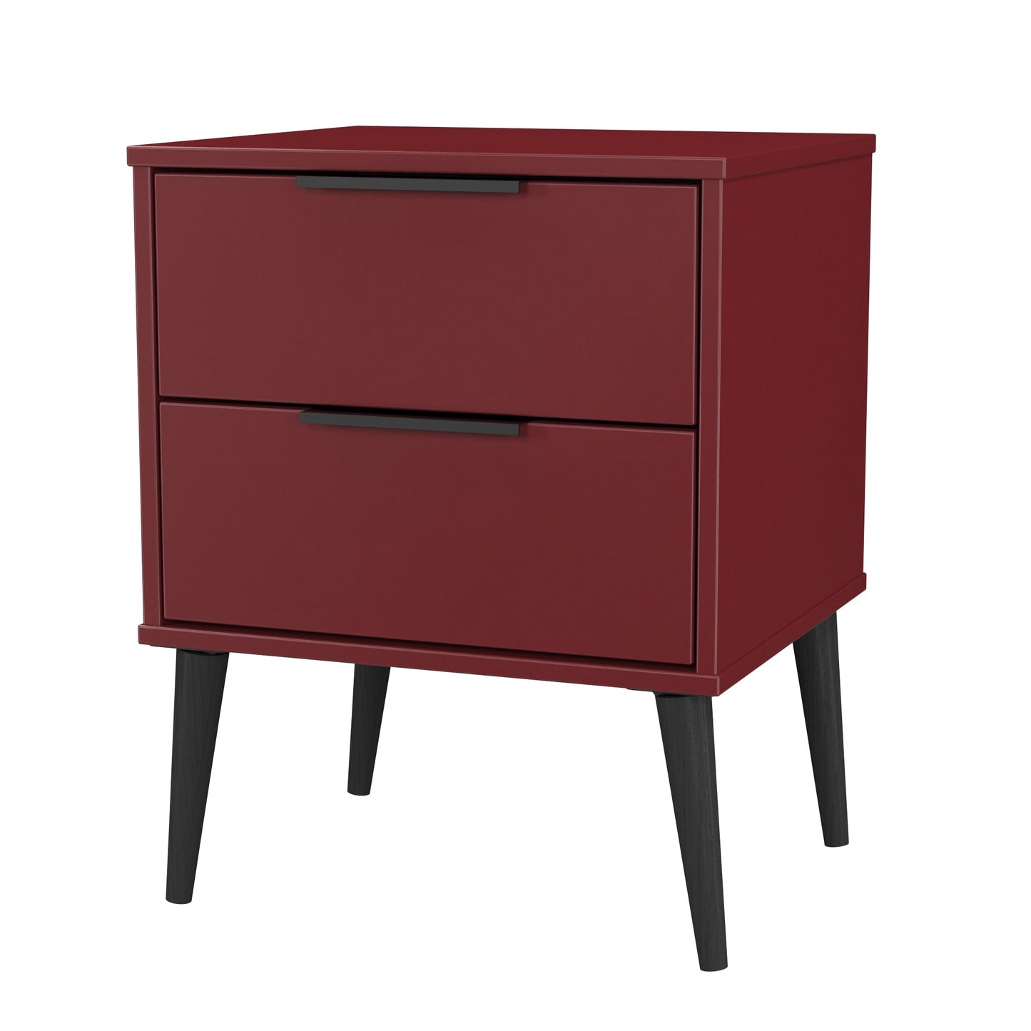 Hong Kong B Side Table Red 2 Drawers 60cm