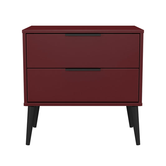 Hong Kong B Chest of Drawers Red 2 Drawers 60cm
