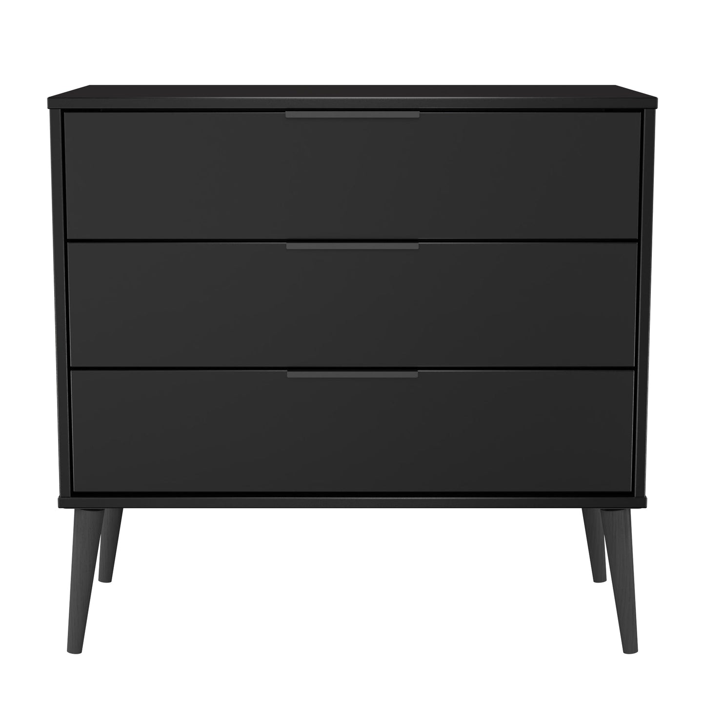 Hong Kong B Chest of Drawers Black 3 Drawers 77cm