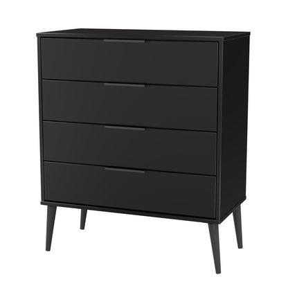 Hong Kong B Chest of Drawers Black 4 Drawers 93cm