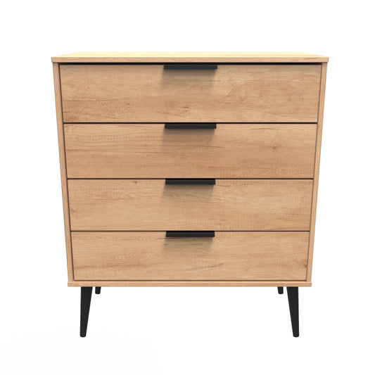 Hong Kong B Chest of Drawers Dark Oak 4 Drawers 93cm