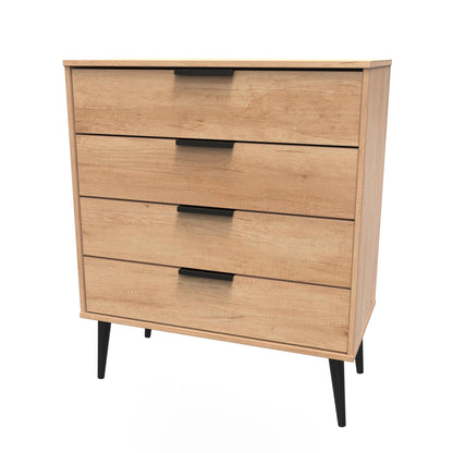 Hong Kong B Chest of Drawers Dark Oak 4 Drawers 93cm
