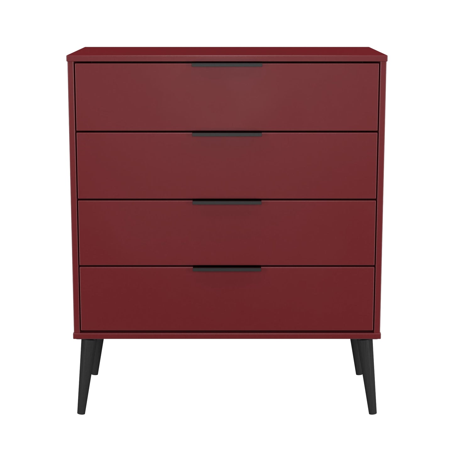Hong Kong B Chest of Drawers Red 4 Drawers 93cm