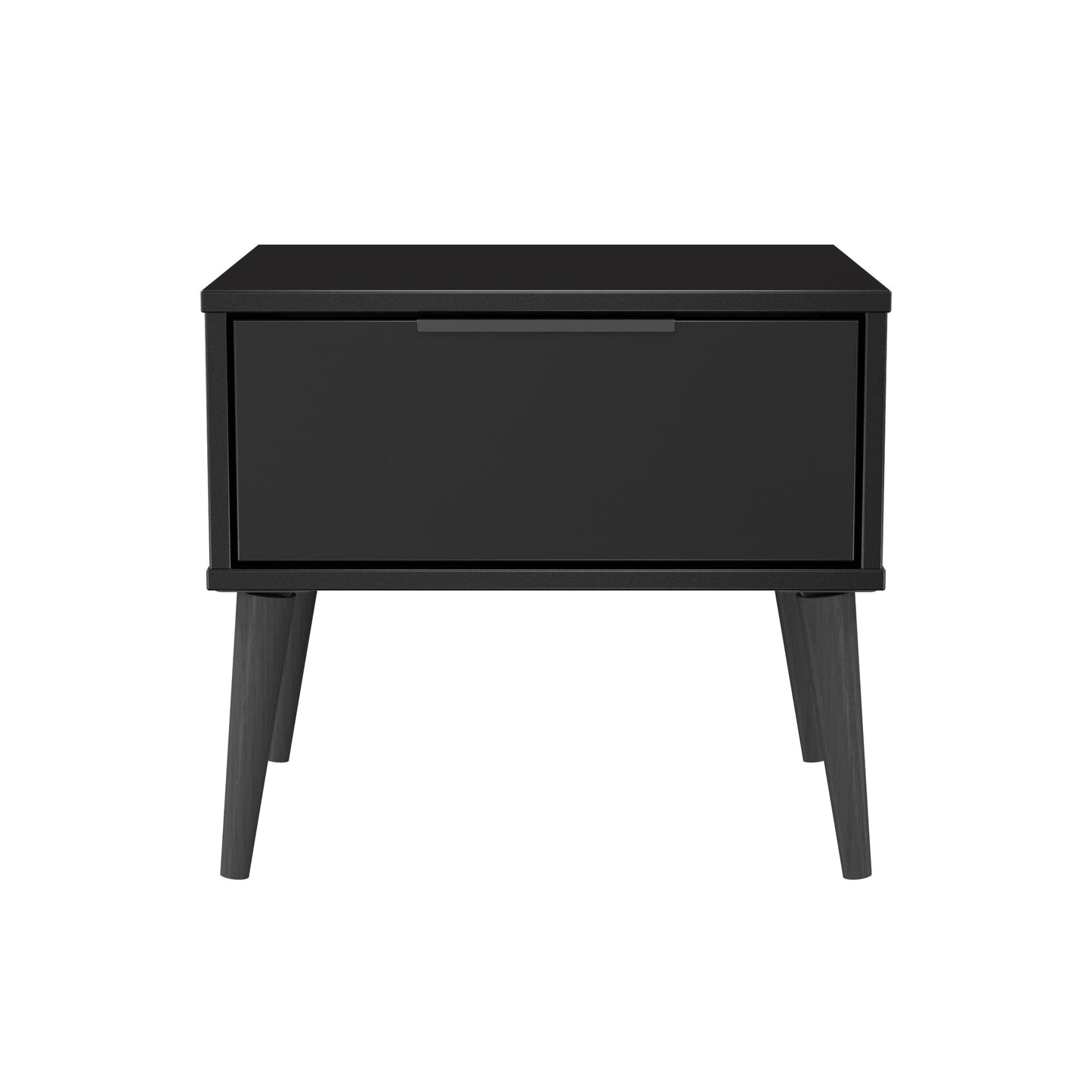 Hong Kong B Bedside Table Black 1 Drawer 45cm