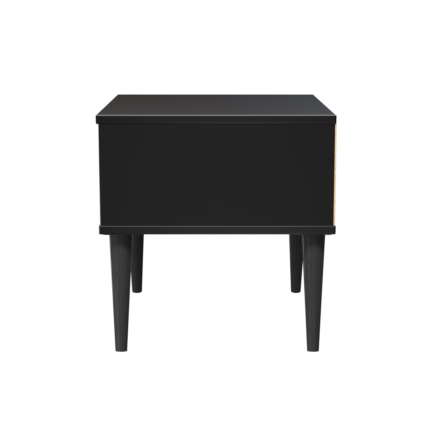 Hong Kong B Bedside Table Black 1 Drawer 45cm