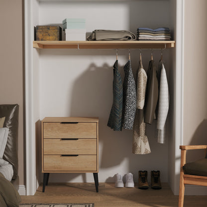 Hong Kong B Chest of Drawers Oak 3 Drawers 76cm