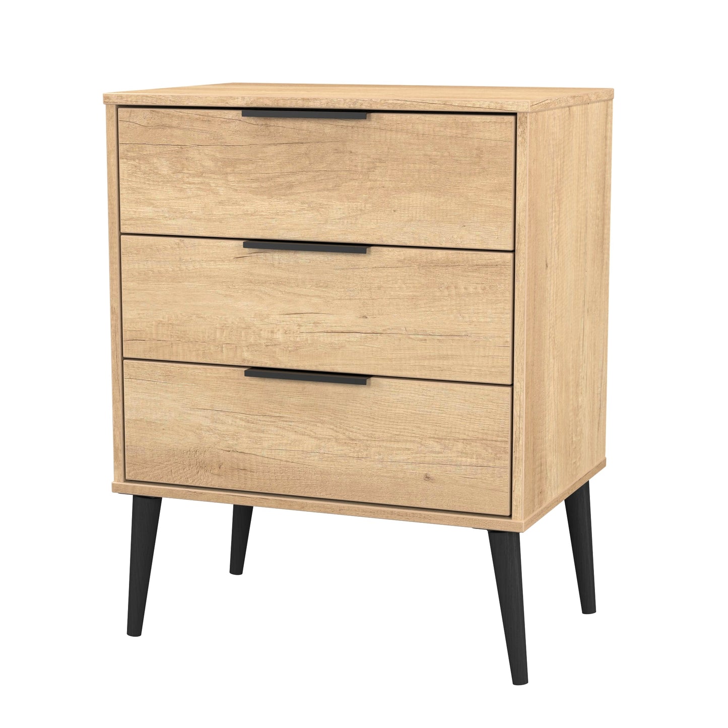 Hong Kong B Chest of Drawers Oak 3 Drawers 76cm