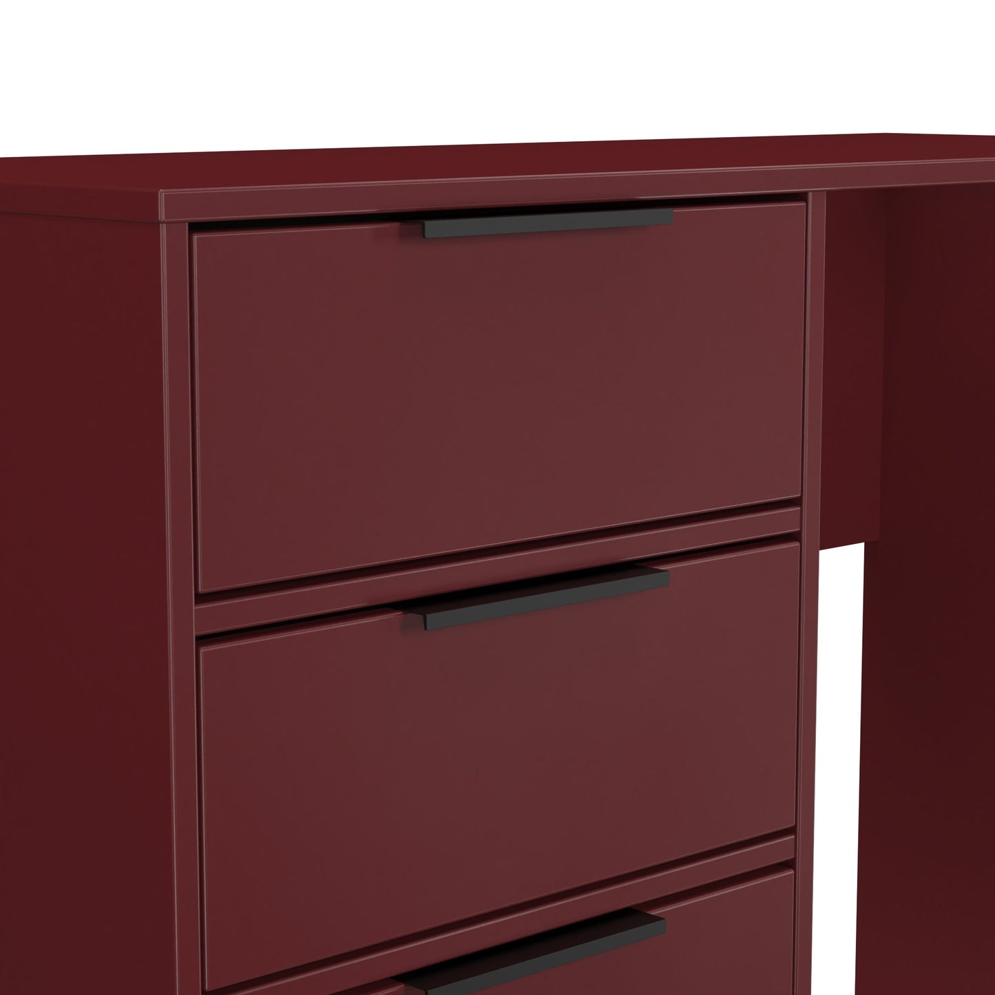 Hong Kong B Desk Red 4 Drawers 97cm