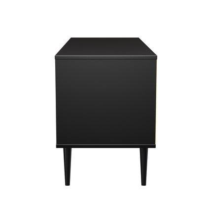 Hong Kong B Large Chest of Drawers Black 4 Drawers 115cm