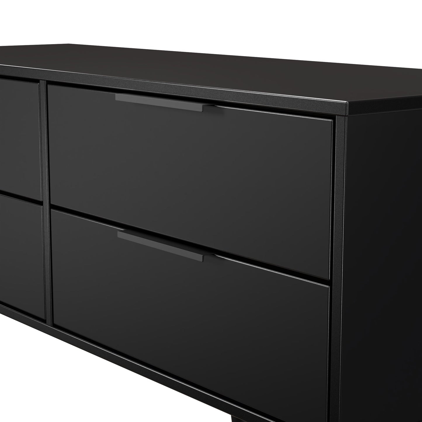 Hong Kong B Large Chest of Drawers Black 4 Drawers 115cm