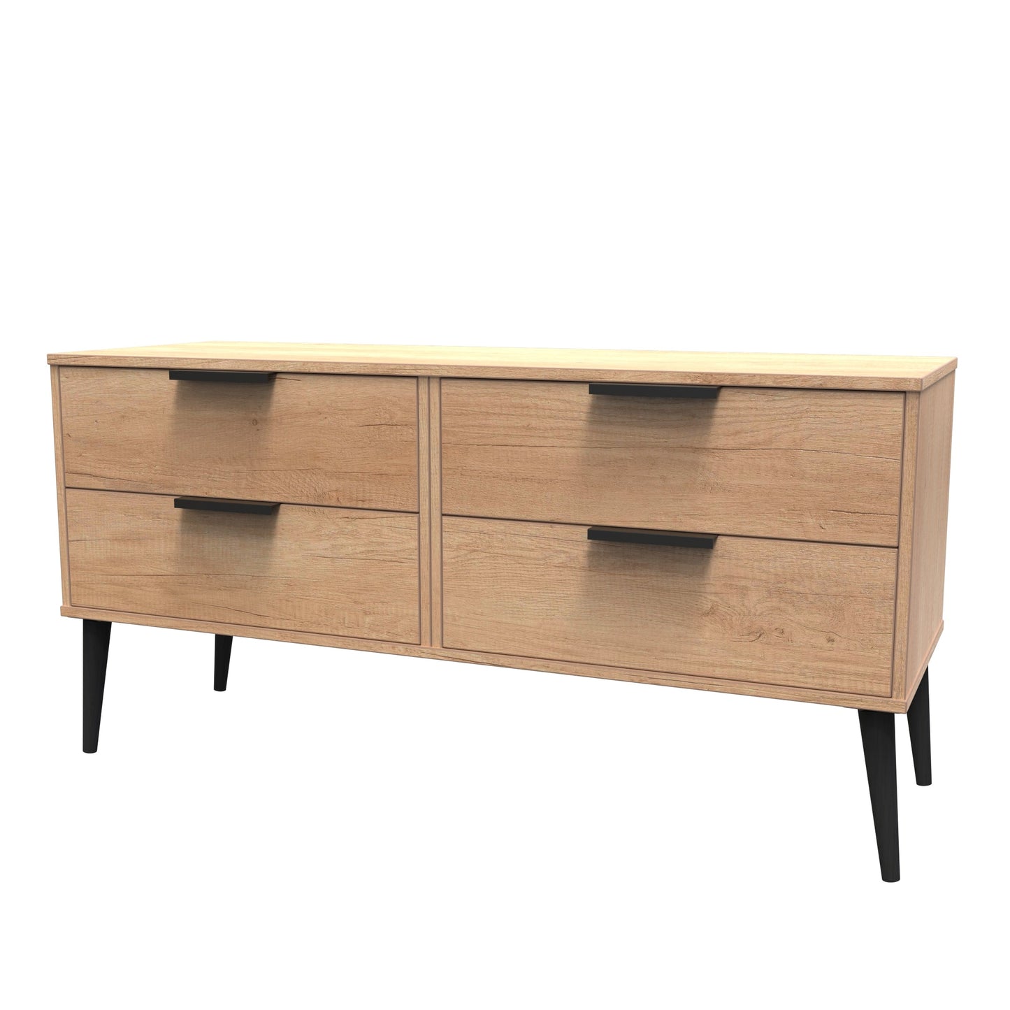 Hong Kong B Large Chest of Drawers Dark Oak 4 Drawers 115cm