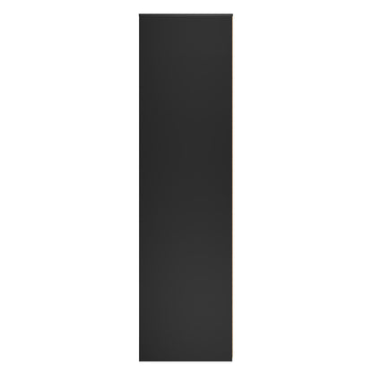 Hong Kong B Tall Wardrobe Black 2 Doors 1 Shelf 197cm