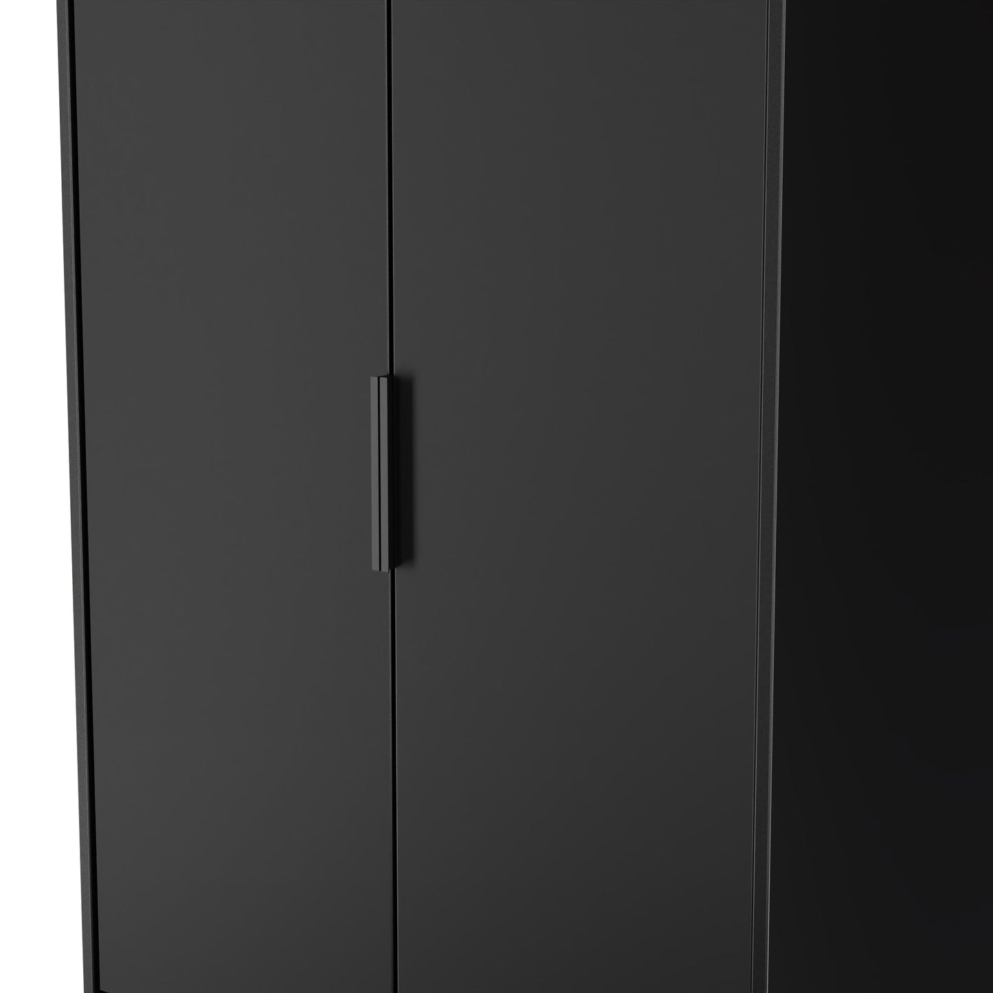 Hong Kong B Tall Wardrobe Black 2 Doors 2 Drawers 197cm