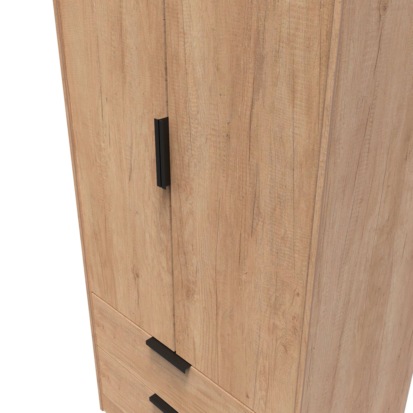 Hong Kong B Tall Wardrobe Oak 2 Doors 2 Drawers 197cm