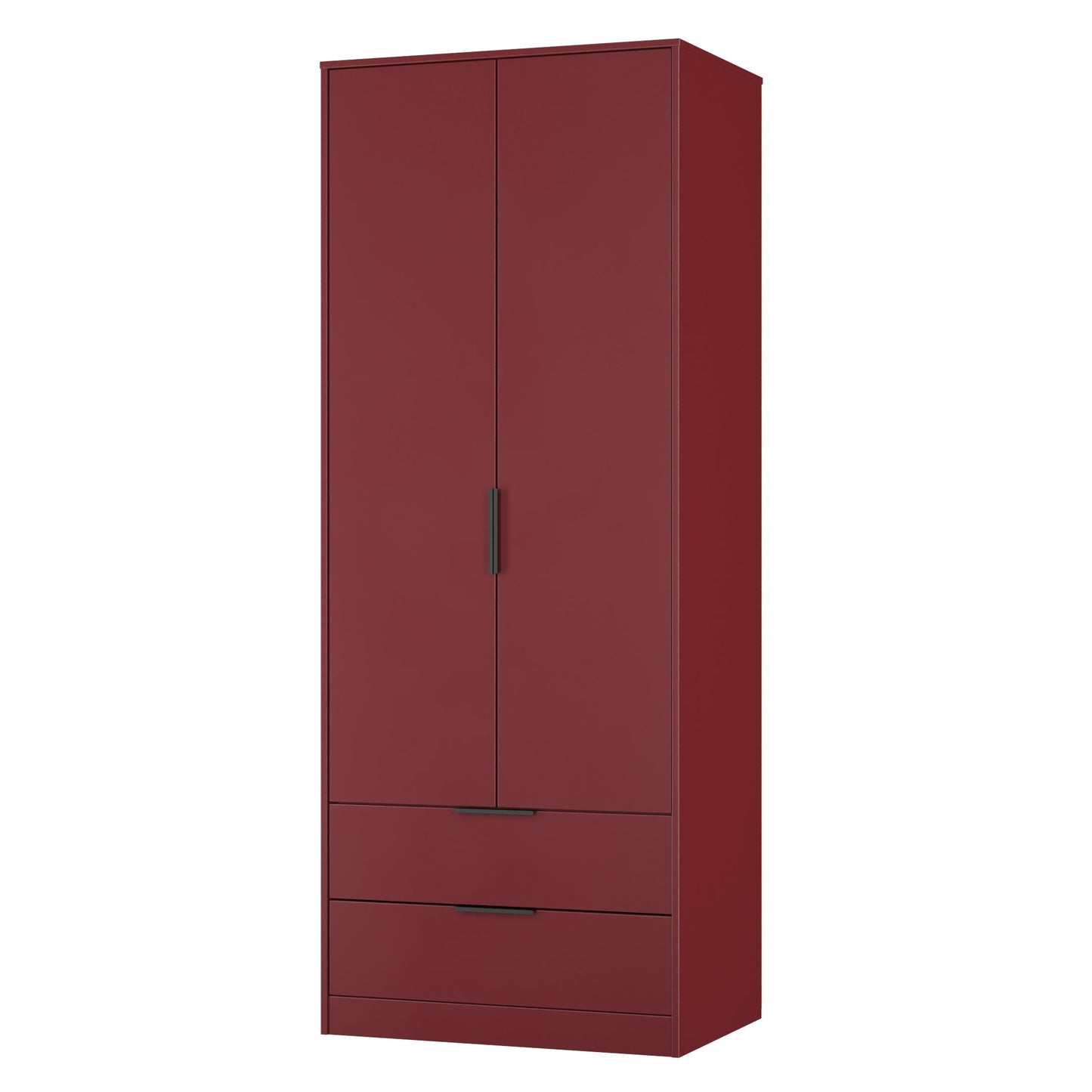 Hong Kong B Tall Wardrobe Red 2 Doors 2 Drawers 197cm