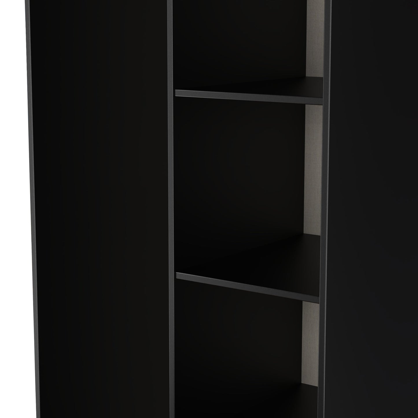 Hong Kong B Tall Wardrobe Black 5 Shelves 197cm