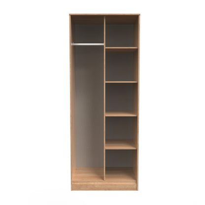 Hong Kong B Tall Wardrobe Dark Oak 5 Shelves 197cm