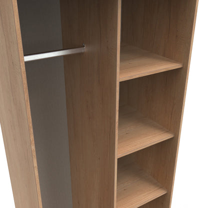 Hong Kong B Tall Wardrobe Dark Oak 5 Shelves 197cm