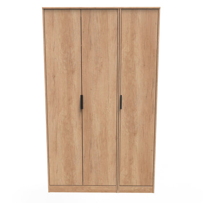 Hong Kong B Tall Wardrobe Oak 3 Doors 1 Shelf 198cm