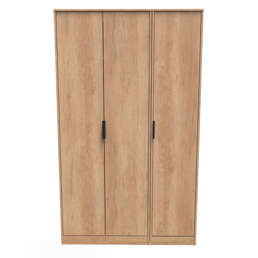 Hong Kong B Tall Wardrobe Oak 3 Doors 1 Shelf 198cm