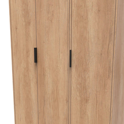 Hong Kong B Tall Wardrobe Oak 3 Doors 1 Shelf 198cm