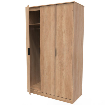 Hong Kong B Tall Wardrobe Oak 3 Doors 1 Shelf 198cm