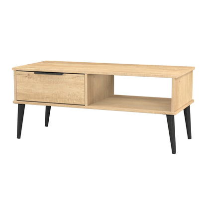 Hong Kong B Coffee Table Oak 1 Shelf 1 Drawer 92cm