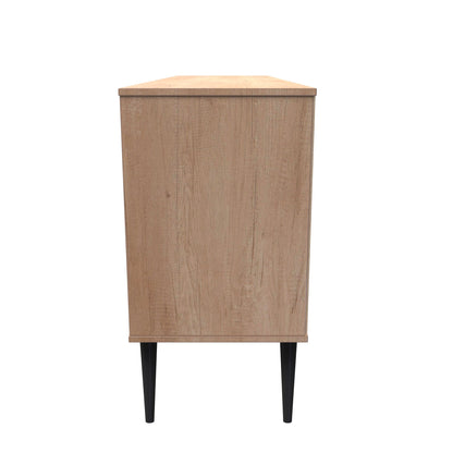 Hong Kong B Large Sideboard Dark Oak 2 Shelves 6 Drawers 152cm