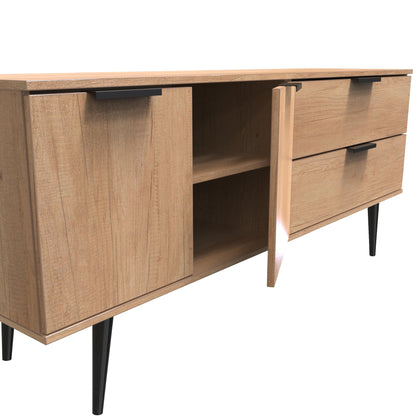 Hong Kong B Large Sideboard Oak 2 Doors 2 Drawers 147cm