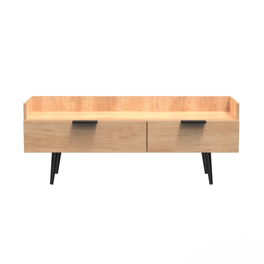 Hong Kong B TV Unit Oak 2 Drawers 128cm