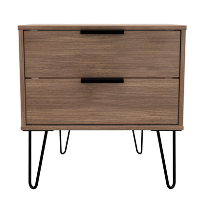 Hong Kong C Side Table Oak 2 Drawers 40cm