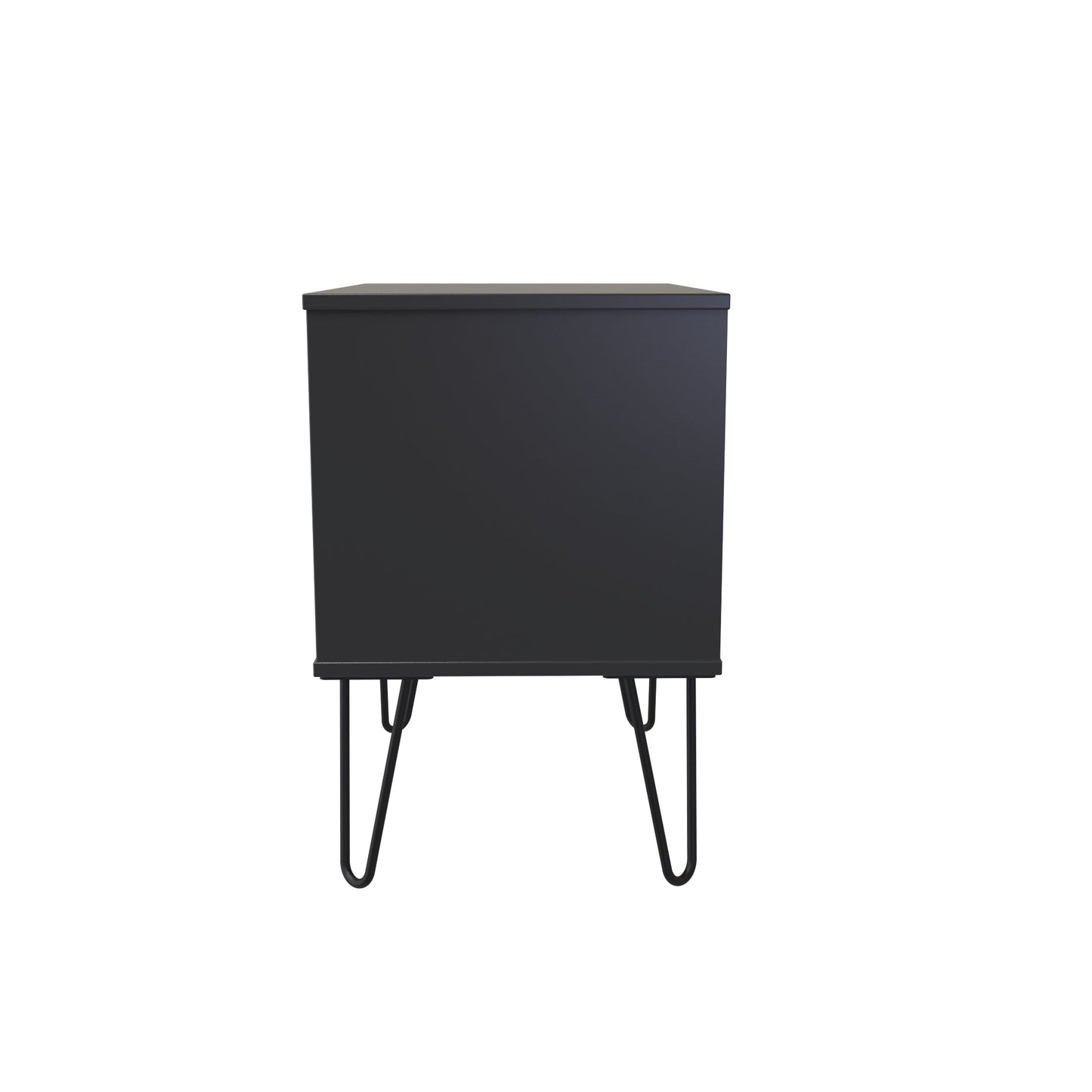 Hong Kong C Side Table Black 2 Drawers 60cm