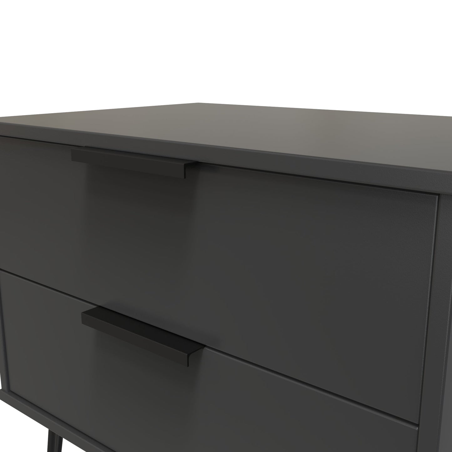 Hong Kong C Side Table Black 2 Drawers 60cm