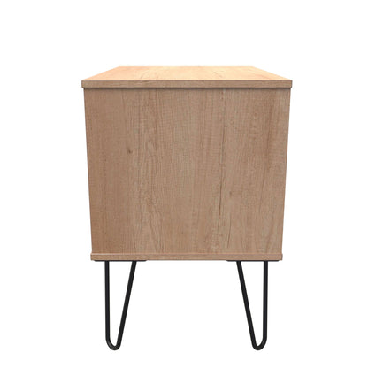 Hong Kong C Side Table Dark Oak 2 Drawers 40cm