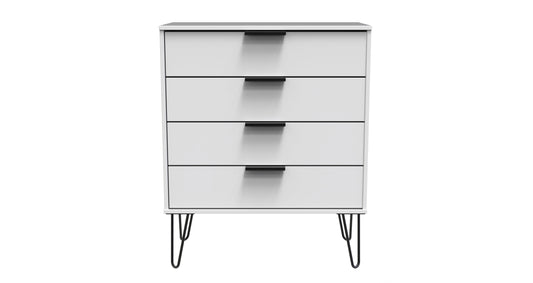 Hong Kong C Chest of Drawers White 4 Drawers 93cm