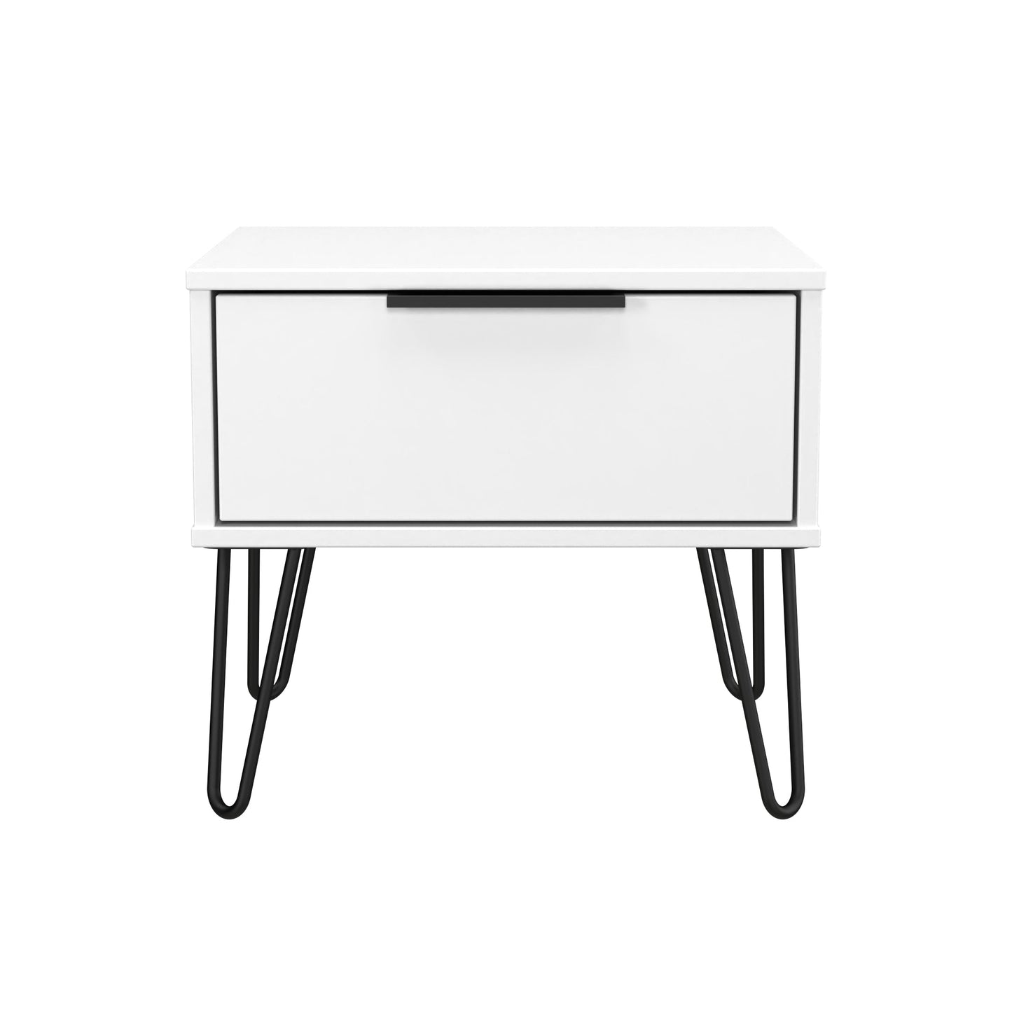 Hong Kong C Bedside Table White 1 Drawer 45cm