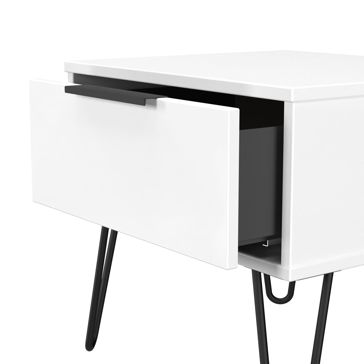 Hong Kong C Bedside Table White 1 Drawer 45cm