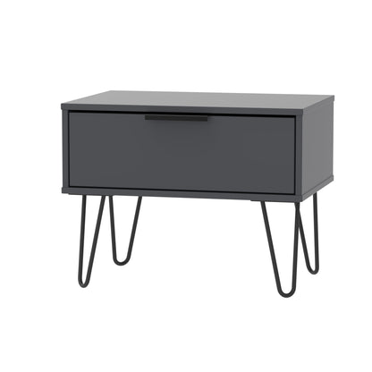 Hong Kong C Side Table Black 1 Drawer 58cm