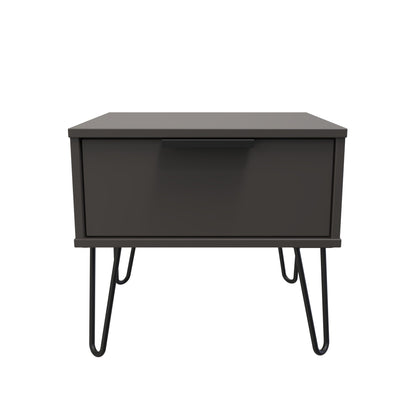 Hong Kong C Side Table Black 1 Drawer 58cm