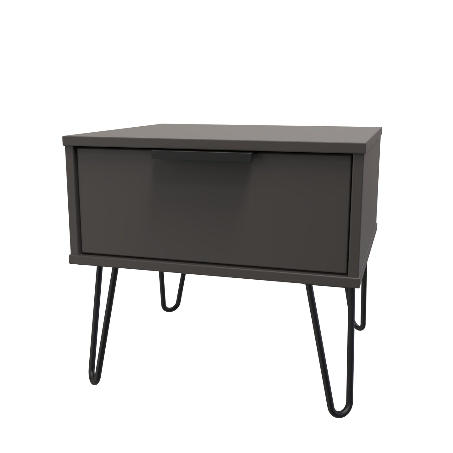 Hong Kong C Side Table Black 1 Drawer 58cm