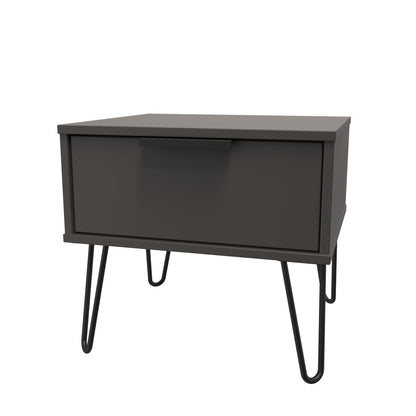 Hong Kong C Side Table Black 1 Drawer 58cm
