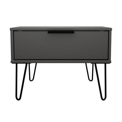 Hong Kong C Side Table Black 1 Drawer 58cm