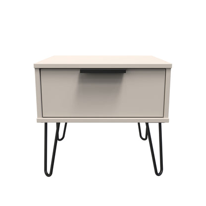 Hong Kong C Side Table Off-White 1 Drawer 58cm