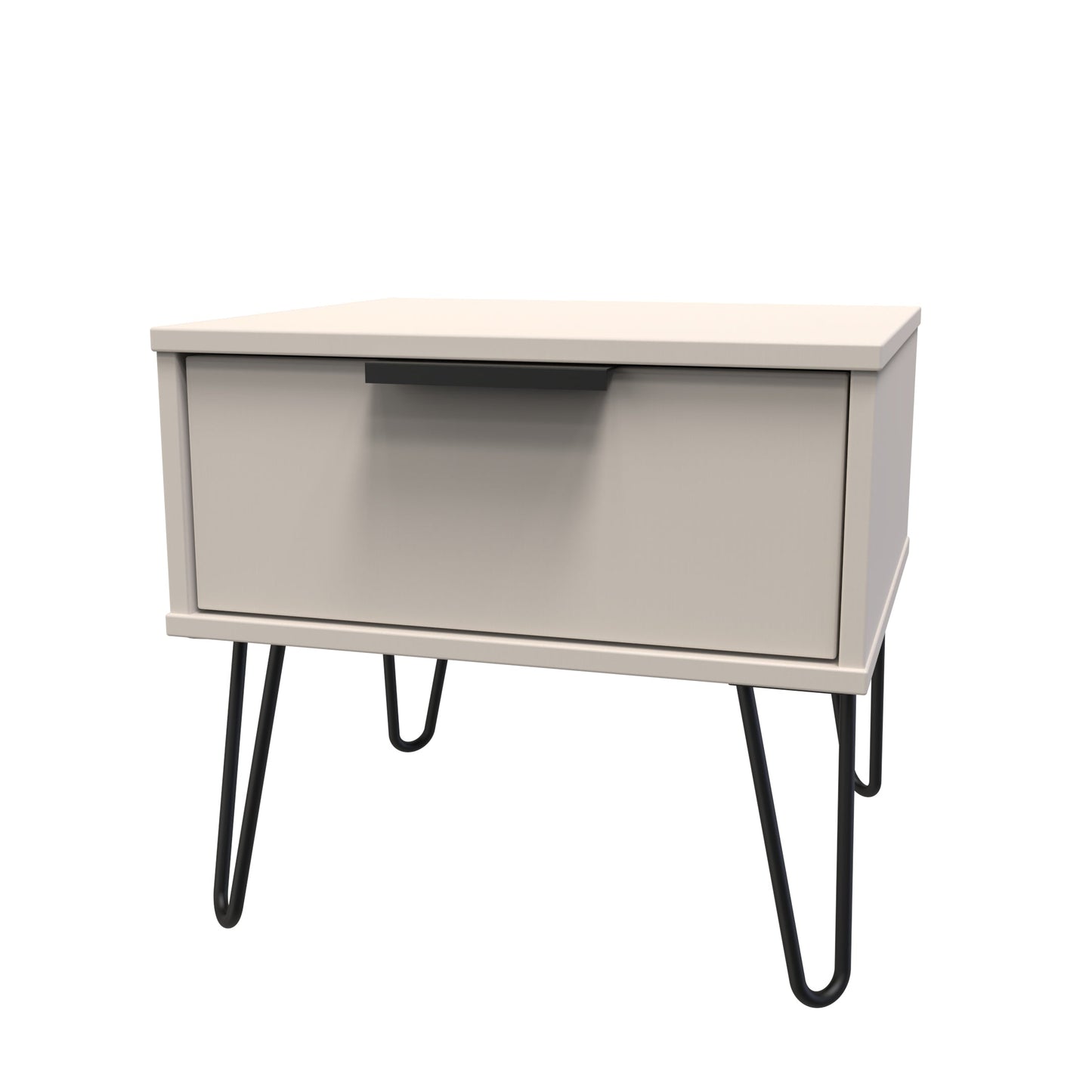 Hong Kong C Side Table Off-White 1 Drawer 58cm