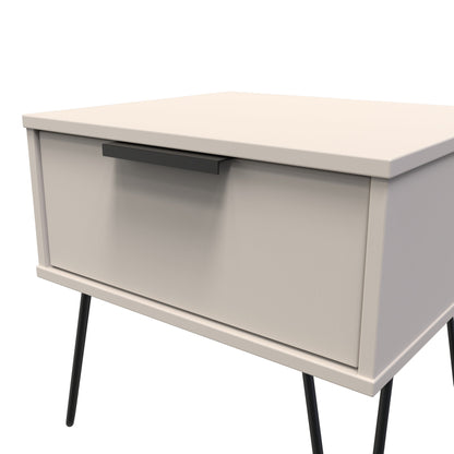 Hong Kong C Side Table Off-White 1 Drawer 58cm