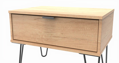 Hong Kong C Side Table Dark Oak 1 Drawer 40cm
