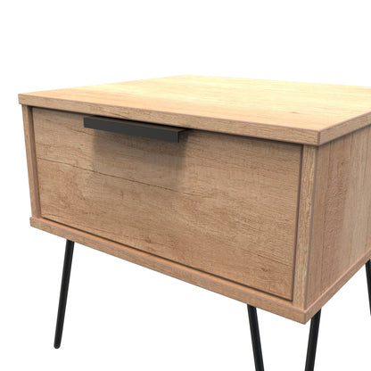 Hong Kong C Side Table Dark Oak 1 Drawer 40cm