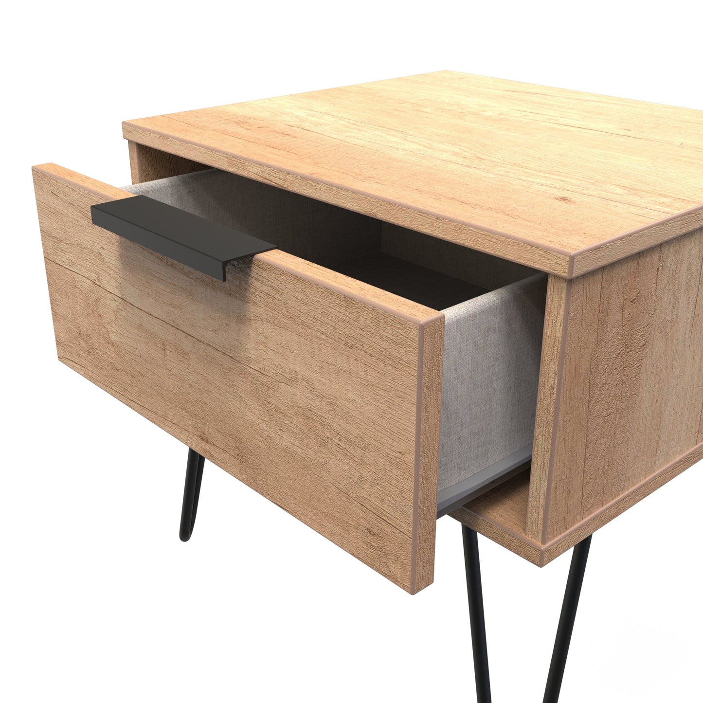 Hong Kong C Side Table Dark Oak 1 Drawer 40cm