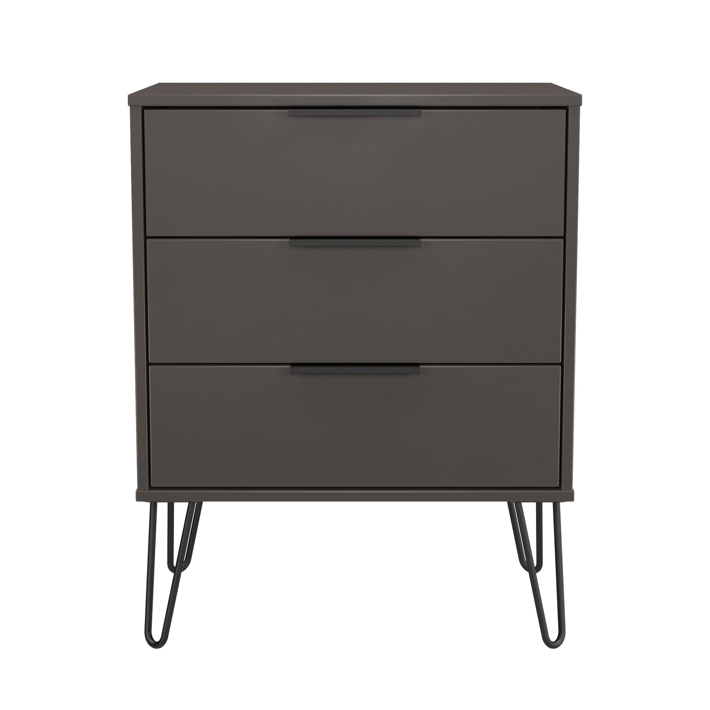 Hong Kong C Chest of Drawers Black 3 Drawers 76cm