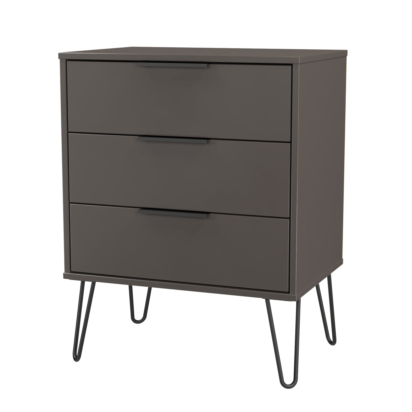 Hong Kong C Chest of Drawers Black 3 Drawers 76cm